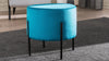 Asir Taburet tapitat cu stofa, Flow Albastru, Ø40xH40 cm