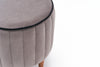 Asir Taburet tapitat cu stofa, Lindy Gri, Ø40xH40 cm