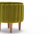 Asir Taburet tapitat cu stofa, Lindy Verde Olive, Ø40xH40 cm