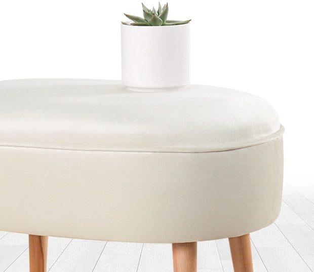 Asir Taburet tapitat cu stofa, Moile Crem, l63xA44xH47 cm