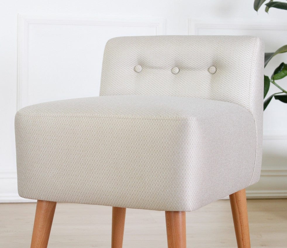 Asir Taburet tapitat cu stofa, Moouv Crem, l43xA43xH45 cm