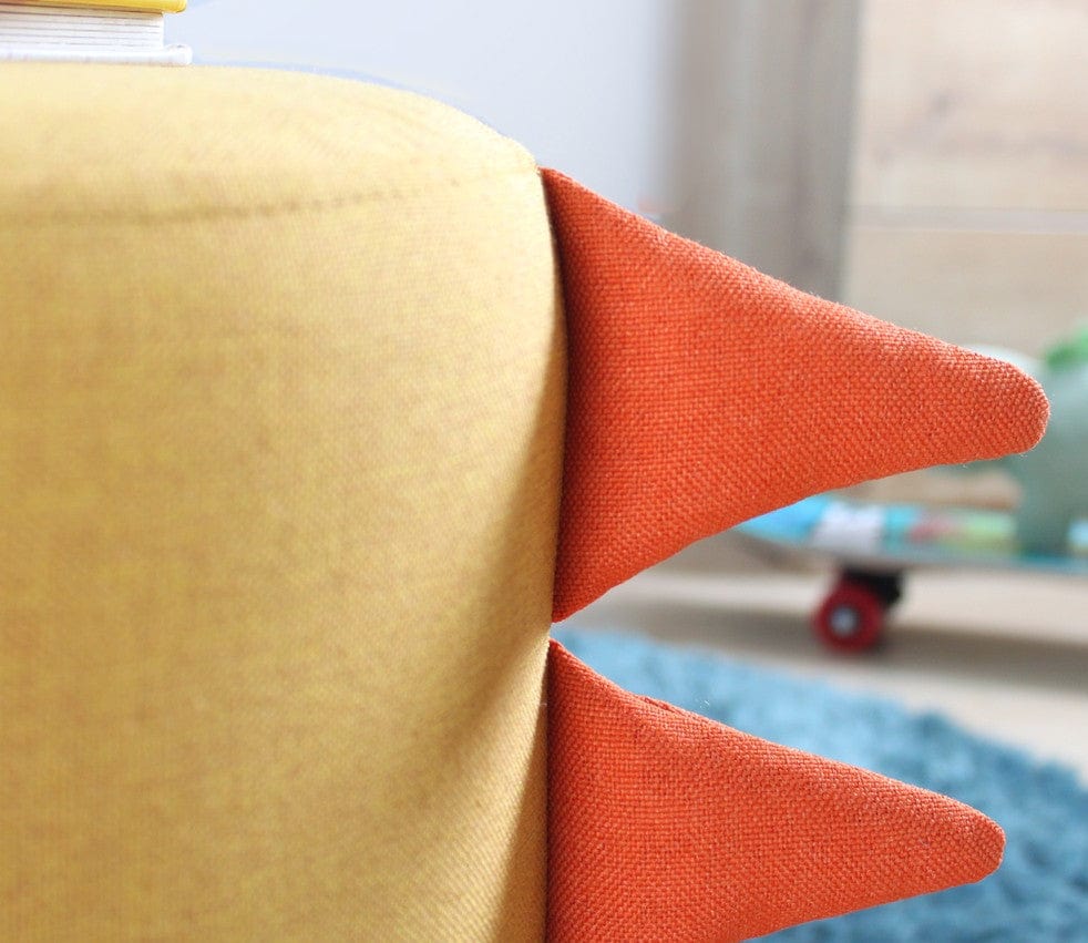 Asir Taburet tapitat cu stofa, Moouv Galben, Ø37xH38 cm