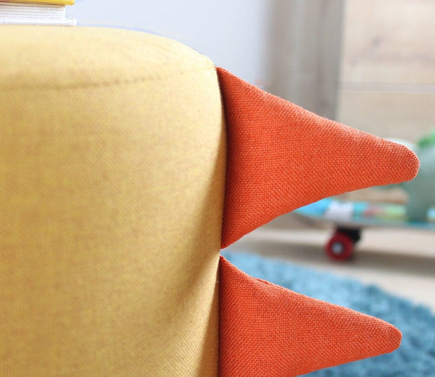 Asir Taburet tapitat cu stofa, Moouv Galben, Ø37xH38 cm