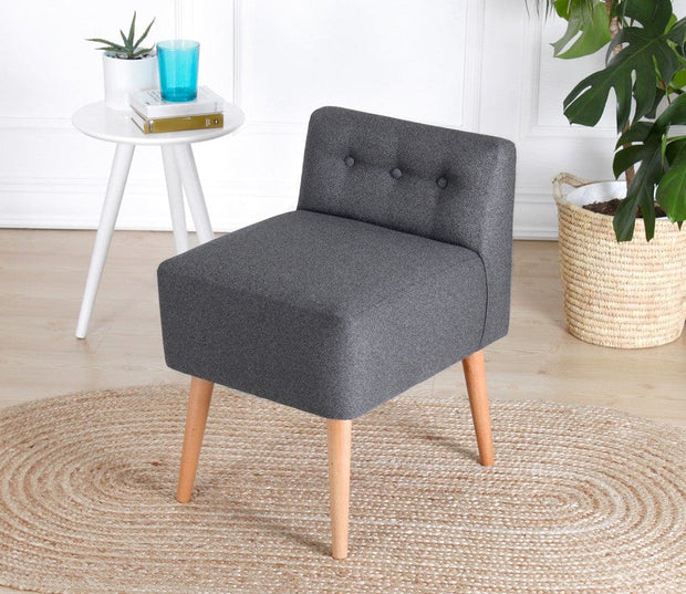 Asir Taburet tapitat cu stofa, Moouv Gri, l43xA43xH45 cm