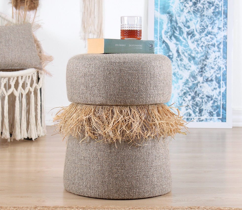 Asir Taburet tapitat cu stofa, Moouv Maro, Ø39xH50 cm