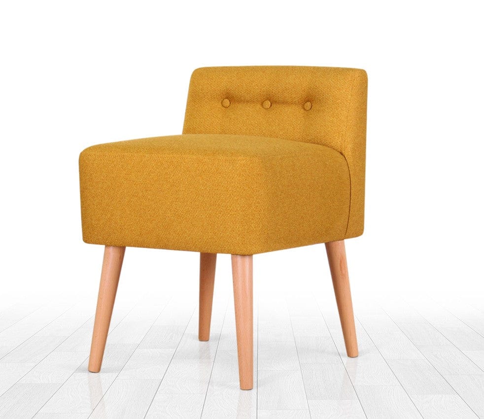 Asir Taburet tapitat cu stofa, Moouv Mustariu, l43xA43xH45 cm