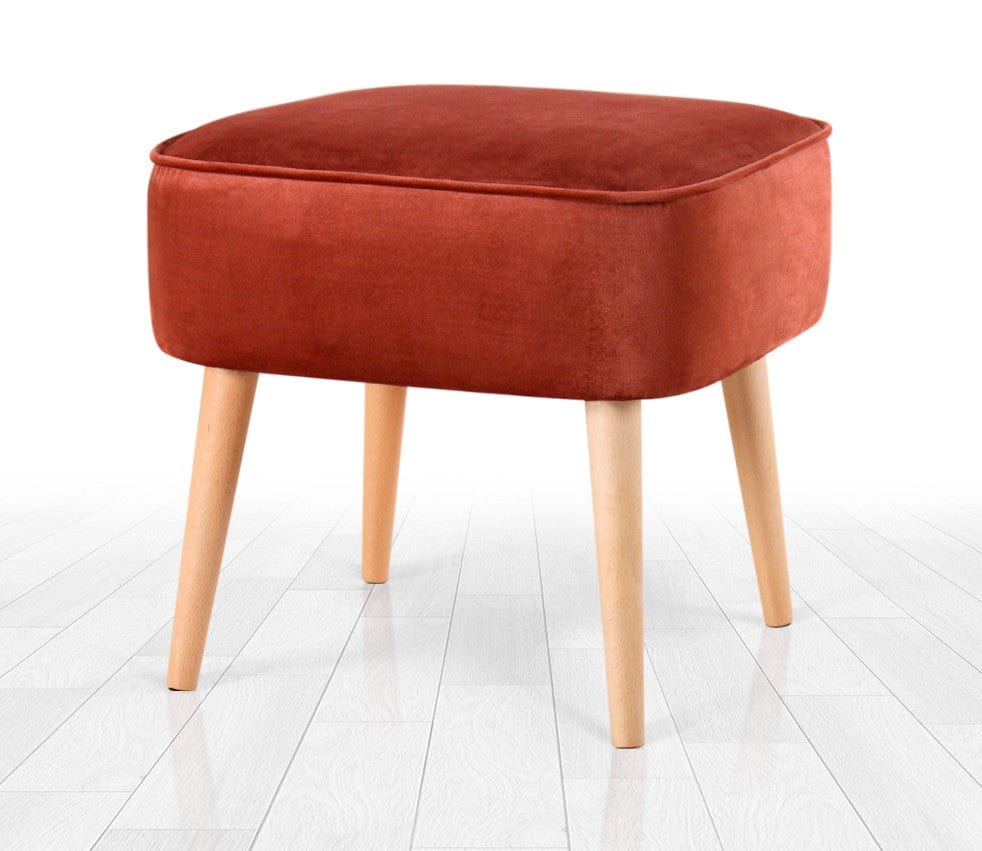 Asir Taburet tapitat cu stofa, Moouv Ruginiu, l45xA45xH43 cm