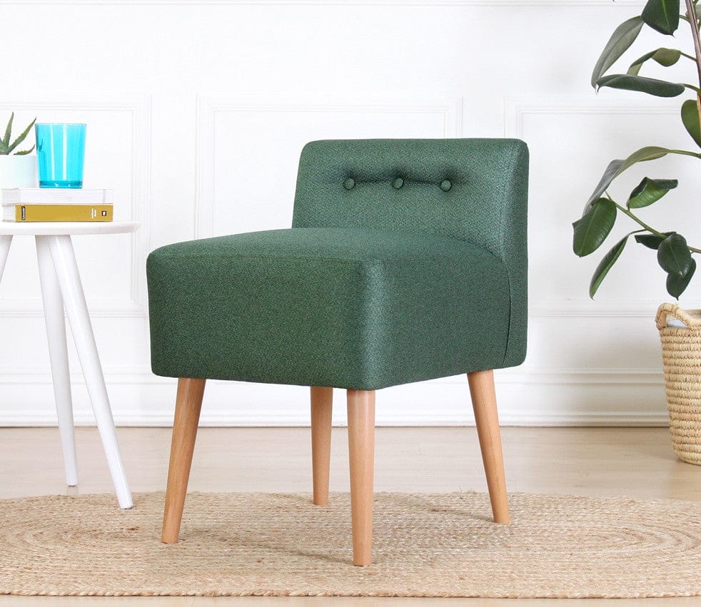 Asir Taburet tapitat cu stofa, Moouv Verde, l43xA43xH45 cm