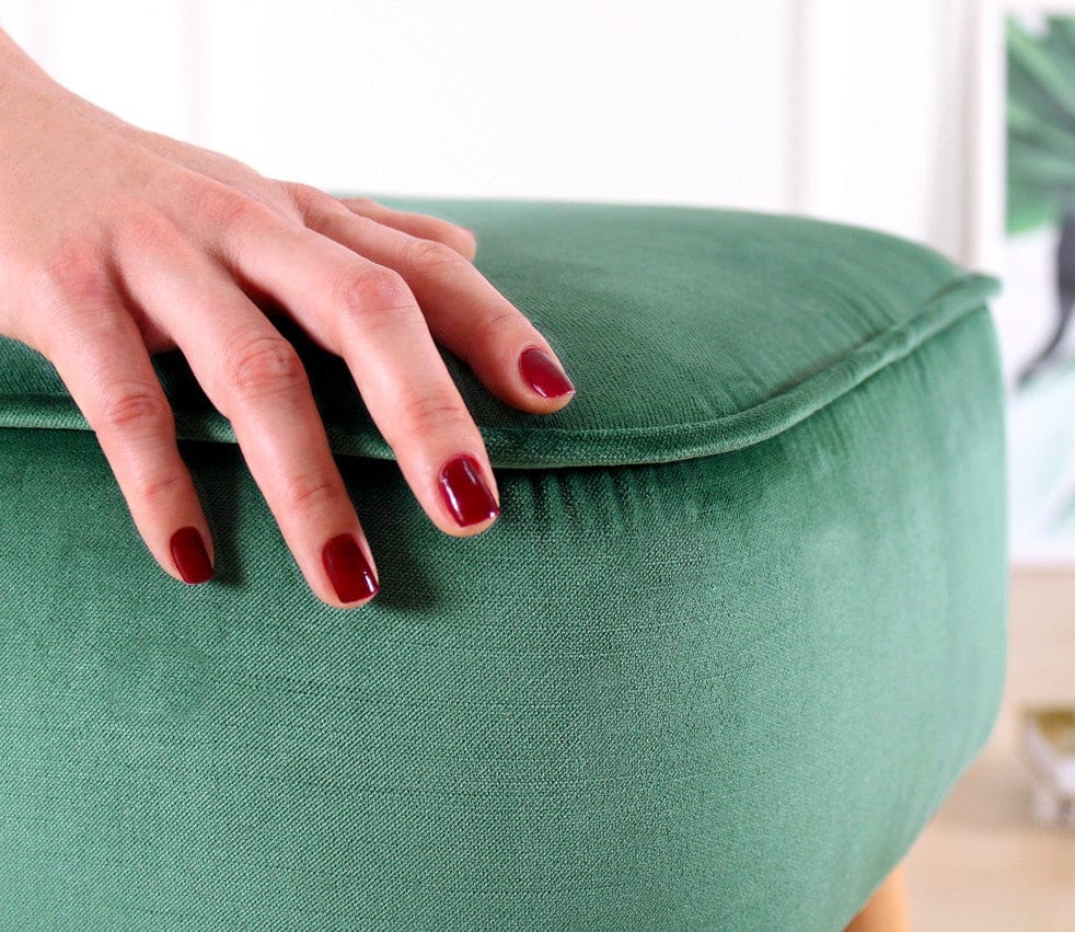 Asir Taburet tapitat cu stofa, Moouv Verde, l45xA45xH43 cm