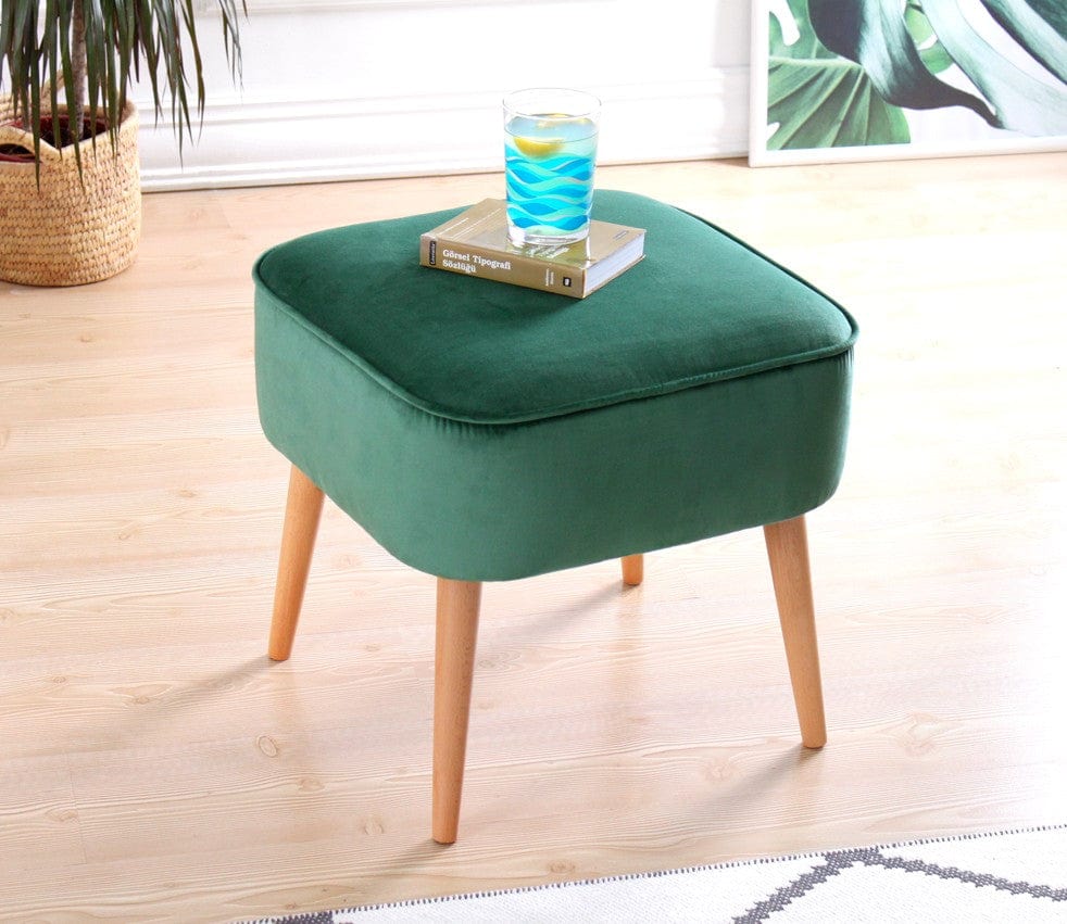 Asir Taburet tapitat cu stofa, Moouv Verde, l45xA45xH43 cm