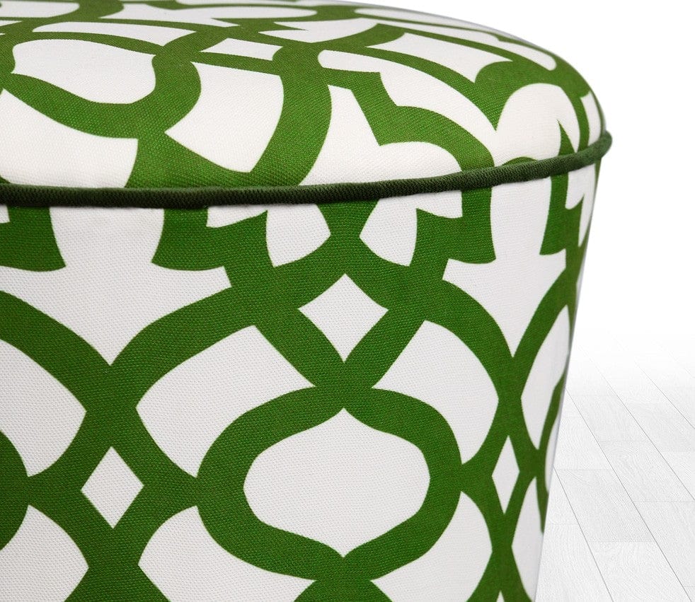 Asir Taburet tapitat cu stofa, Moss Verde, Ø42xH42 cm