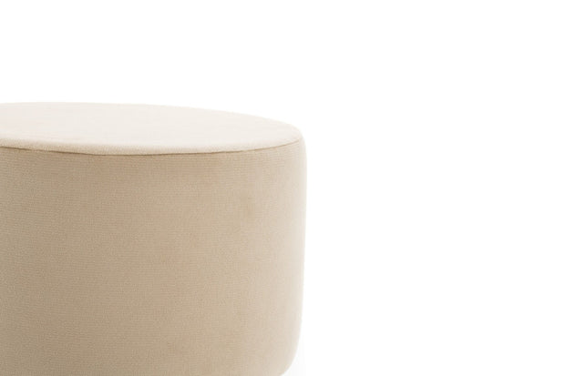 Asir Taburet tapitat cu stofa, Octo Crem, Ø40xH40 cm