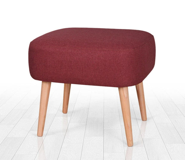 Asir Taburet tapitat cu stofa, Parrot Bordeaux, l50xA42xH43 cm