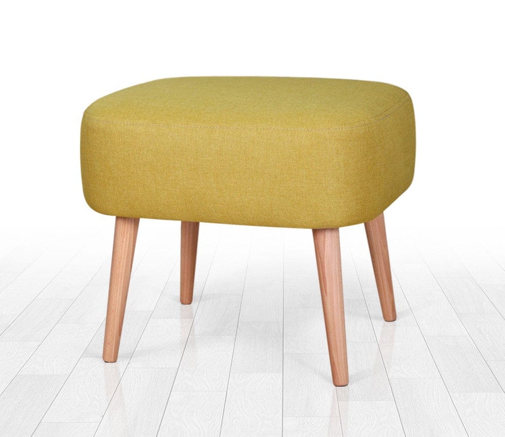 Asir Taburet tapitat cu stofa, Parrot Galben, l50xA42xH43 cm