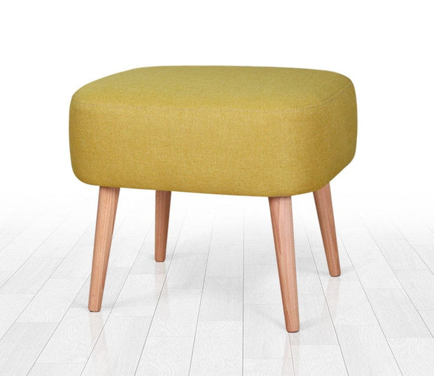 Asir Taburet tapitat cu stofa, Parrot Galben, l50xA42xH43 cm