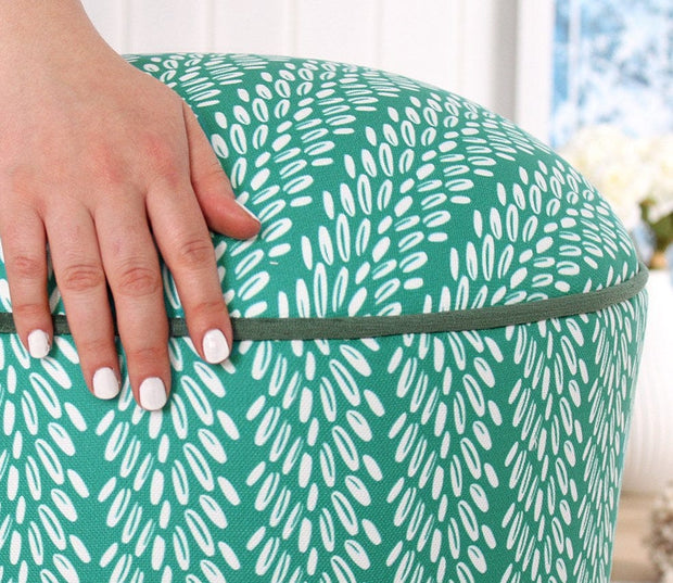 Taburet tapitat cu stofa, Rakamoz Multicolor, Ø43xH46 cm (4)