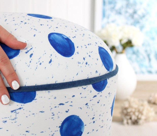 Asir Taburet tapitat cu stofa, Rakamoz Spheres Multicolor, Ø43xH46 cm