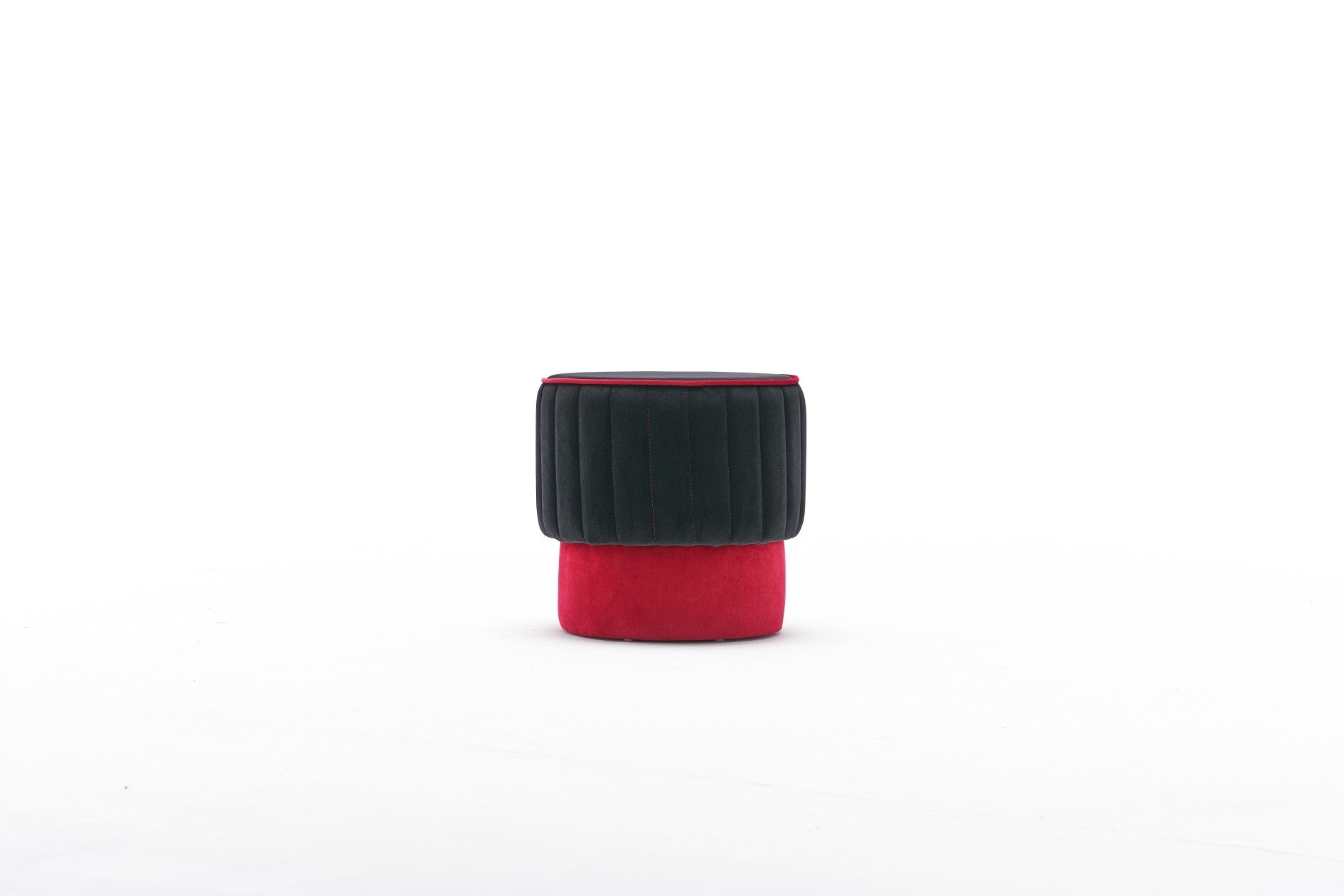 Asir Taburet tapitat cu stofa, Rose Antracit, Ø40xH40 cm