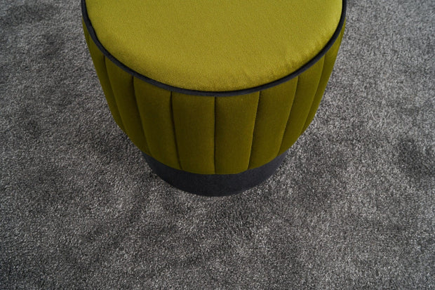 Taburet tapitat cu stofa, Rose Verde, Ø40xH40 cm (3)