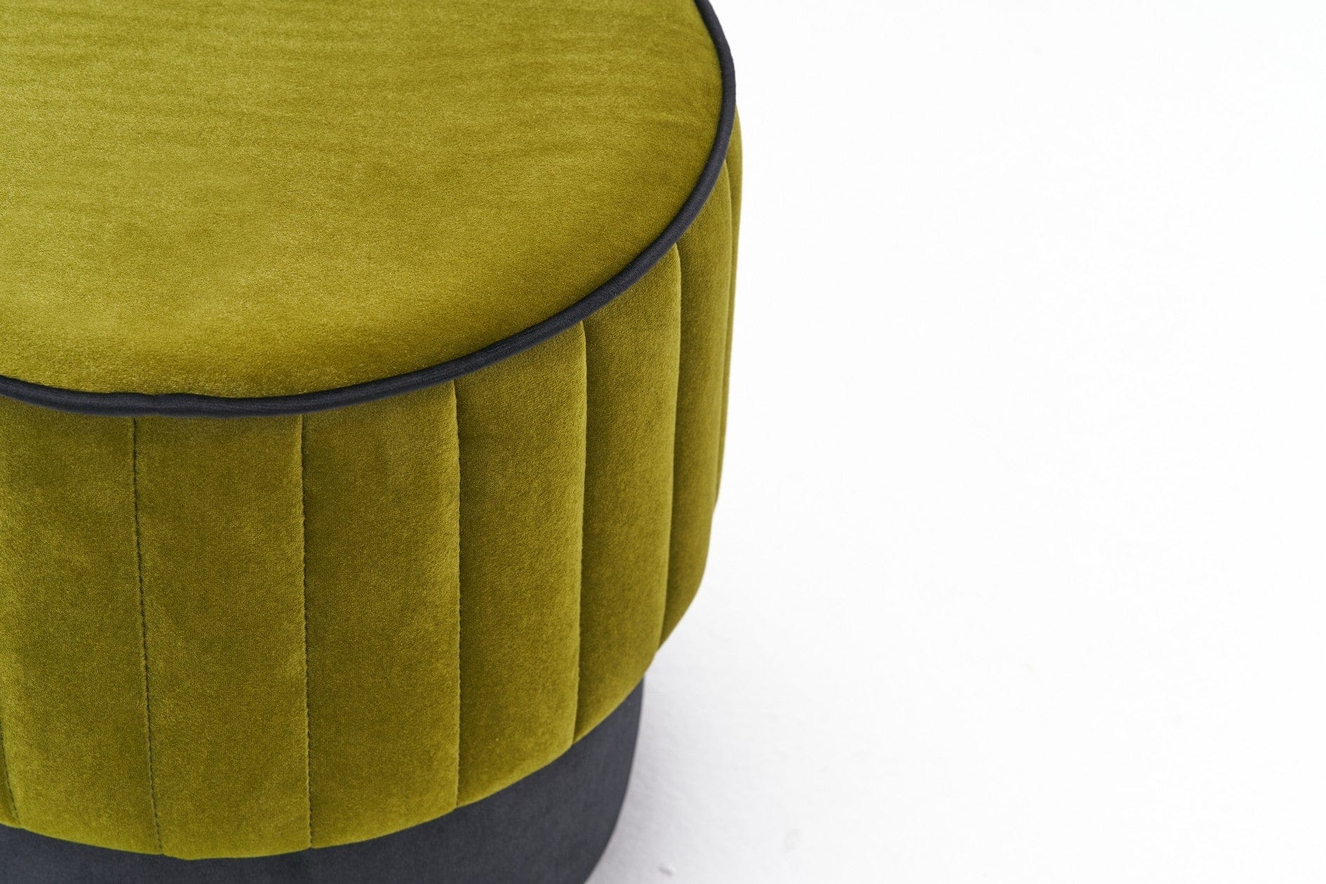 Asir Taburet tapitat cu stofa, Rose Verde, Ø40xH40 cm