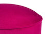 Taburet tapitat cu stofa si picioare din lemn, Buena Park Violet / Maro, Ø45xH45 cm (2)