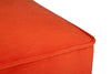 Taburet tapitat cu stofa si picioare din lemn, New Bern Caramiziu / Maro, l41xA41xH44 cm (2)