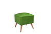 Taburet tapitat cu stofa si picioare din lemn, New Bern Verde / Maro, l41xA41xH44 cm