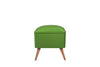 Taburet tapitat cu stofa si picioare din lemn, New Bern Verde / Maro, l41xA41xH44 cm (1)