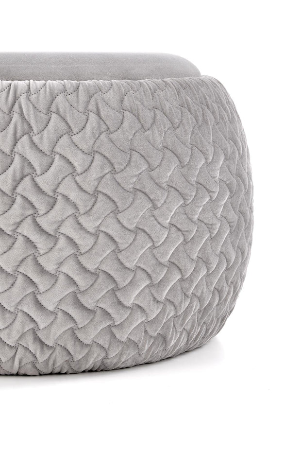 Taburet tapitat cu stofa si spatiu de depozitare, Bonilla Gri Deschis, Ø54xH37 cm (6)