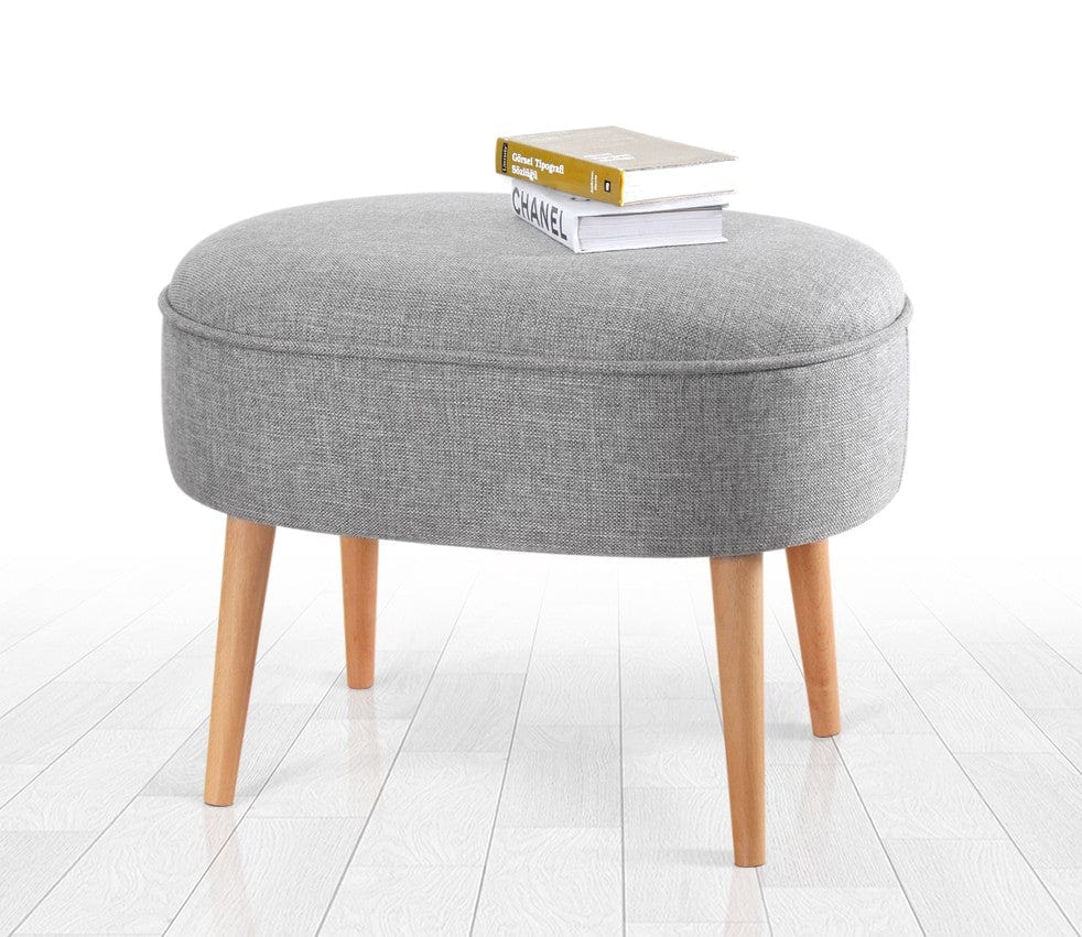 Asir Taburet tapitat cu stofa, Timoon Gri, l63xA44xH47 cm