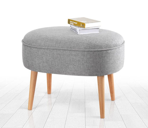 Asir Taburet tapitat cu stofa, Timoon Gri, l63xA44xH47 cm