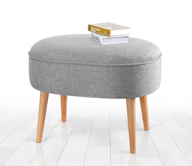 Asir Taburet tapitat cu stofa, Timoon Gri, l63xA44xH47 cm