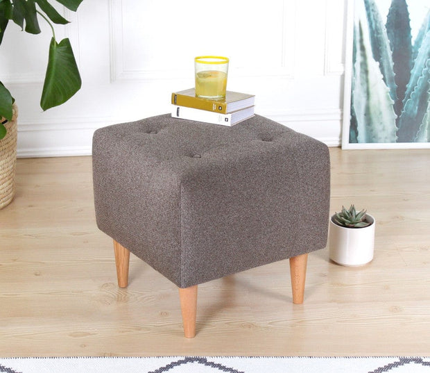 Asir Taburet tapitat cu stofa, Tomp Cappuccino, l43xA43xH43 cm