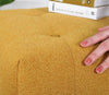 Asir Taburet tapitat cu stofa, Tomp Galben, l43xA43xH43 cm