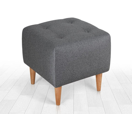 Asir Taburet tapitat cu stofa, Tomp Gri, l43xA43xH43 cm