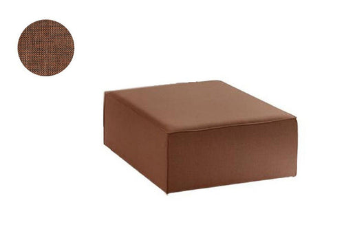 Taburet tapitat cu stofa, Yapboz Caramiziu / Maro, l90xA90xH42 cm