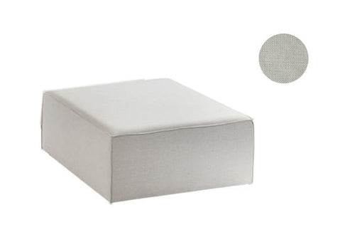 Taburet tapitat cu stofa, Yapboz Ecru / Maro, l90xA90xH42 cm