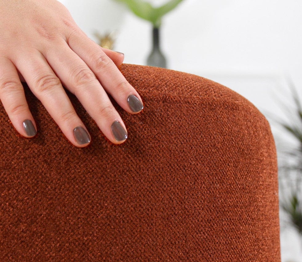 Asir Taburet tapitat cu stofa, Zeone Ruginiu, Ø42xH43 cm