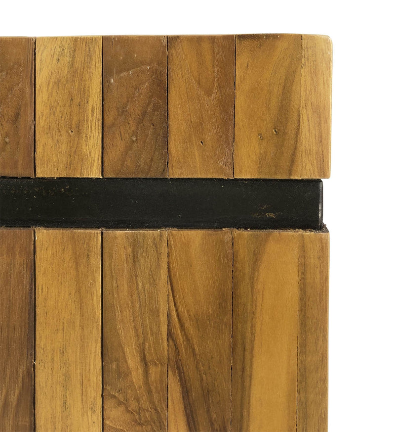 Taburet din lemn, Slat Square Natural, l40xA28xH40 cm (1)