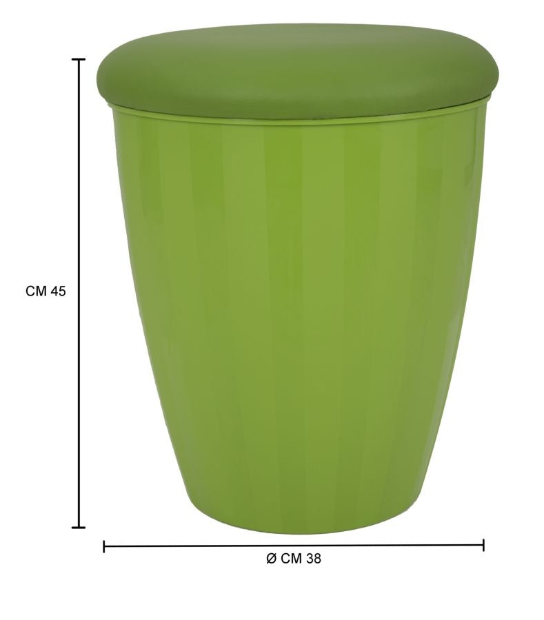 Taburet din plastic ABS, cu spatiu de depozitare Easy Verde, Ø38xH45 cm (5)