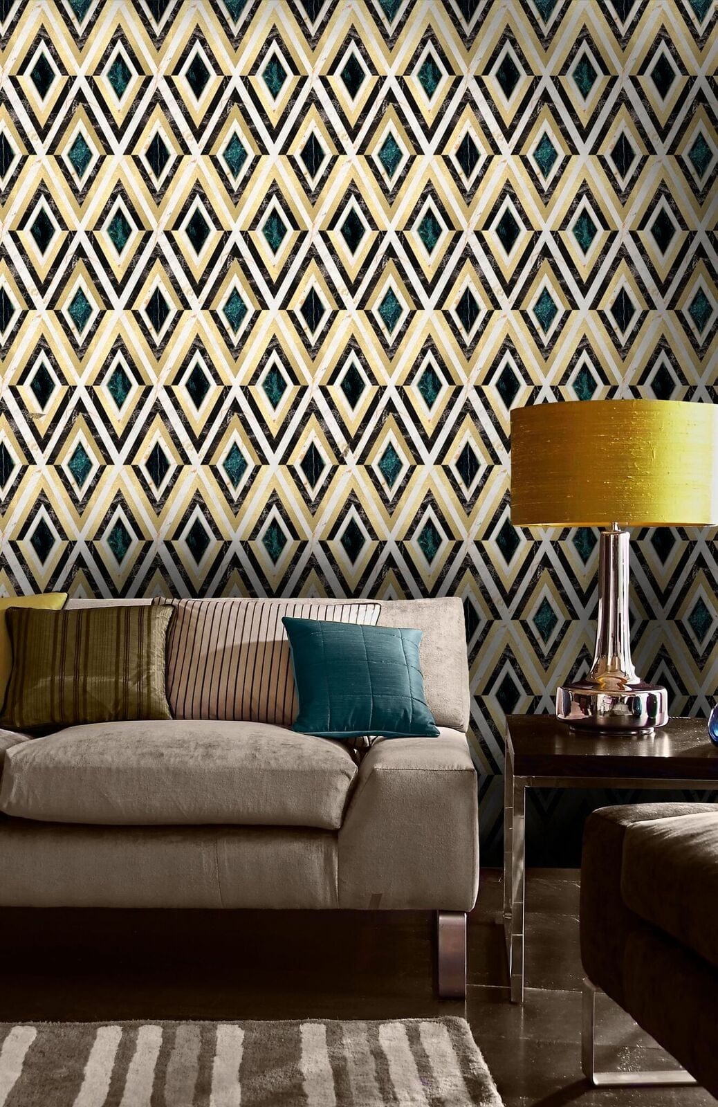 Tapet Imprimat Digital Diamonds in Brass (1)