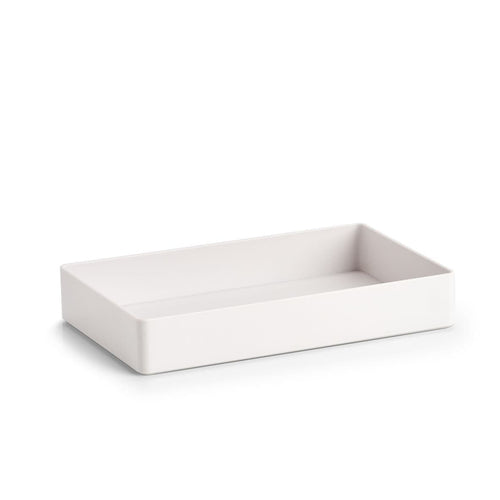 Tava pentru accesorii birou, din plastic, Free Rectangular Alb, L24xl15,2xH4 cm