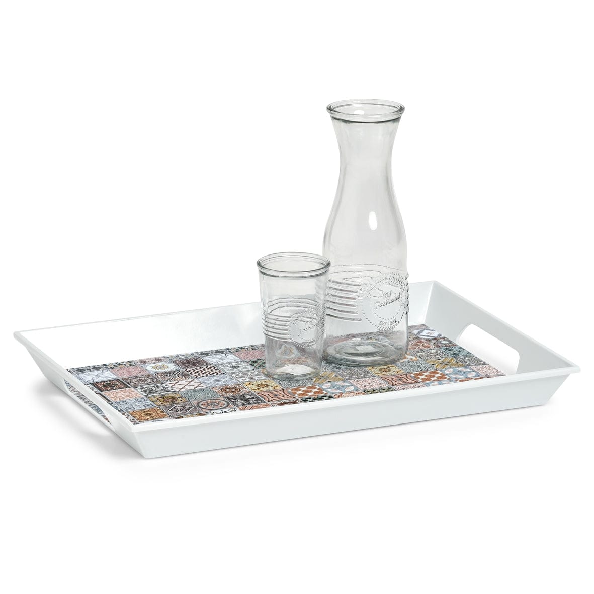 Tava pentru servire din melamina, Mosaic Multicolor, L50xl35 cm (1)