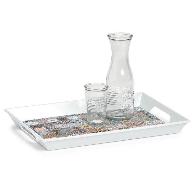 Tava pentru servire din melamina, Mosaic Multicolor, L50xl35 cm (1)