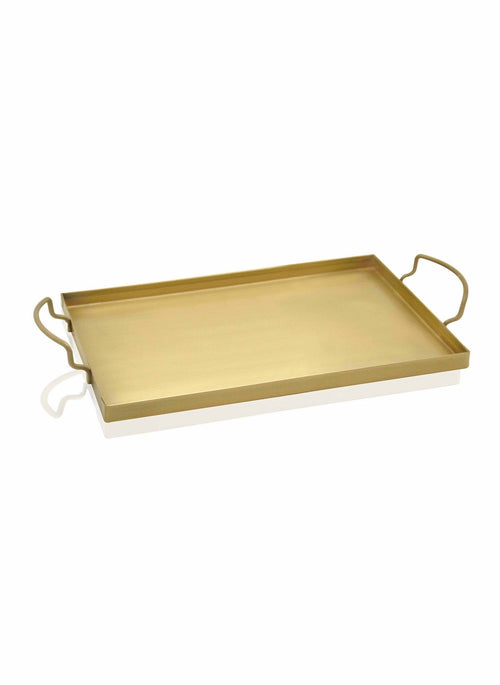 Asir Tava pentru servire din metal, Goldie Large Auriu, L43xl25xH1 cm