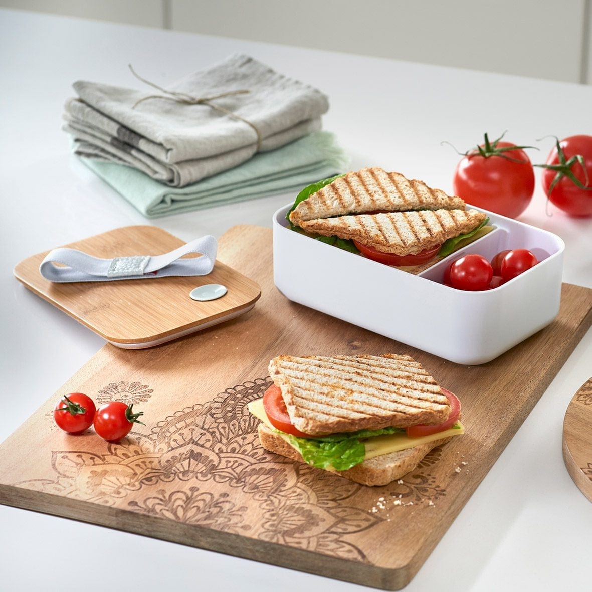 Tocator din lemn de salcam, Oriental Natural, l40xA29xH1,5 cm (2)