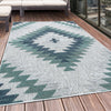 Traversa din poliester Bahama 5154 Geometric Albastru (1)