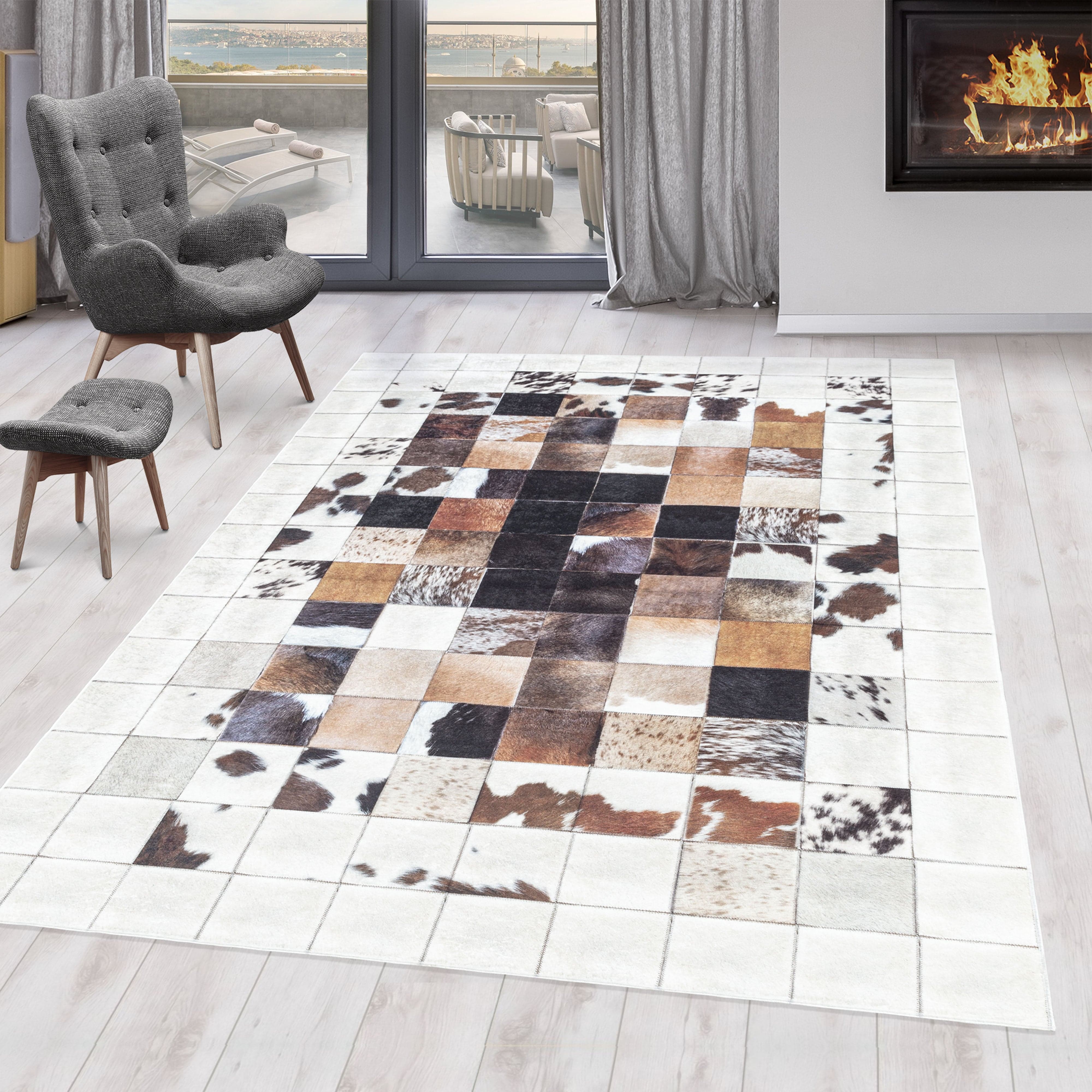 Traversa din poliester Fiesta 4306 Patchwork Alb (1)