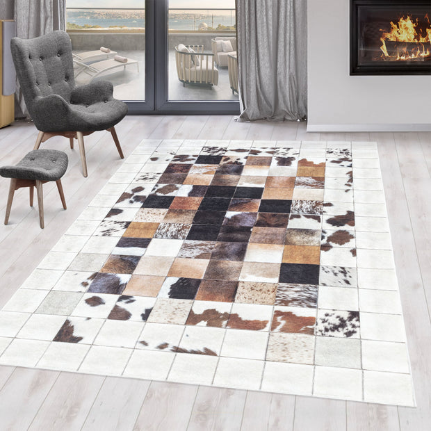 Traversa din poliester Fiesta 4306 Patchwork Alb (1)