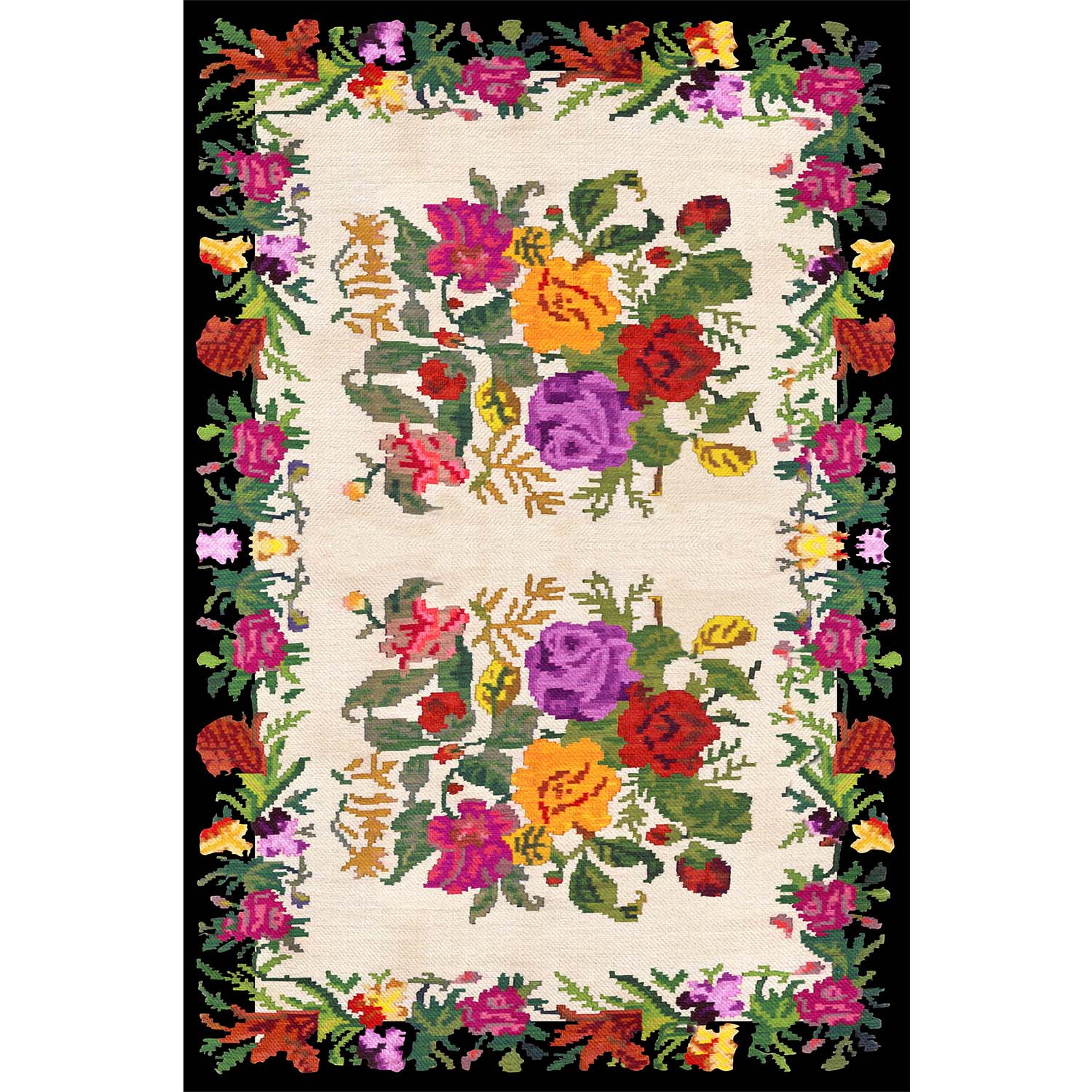 Traversa din poliester, Flower 767 Multicolor (1)